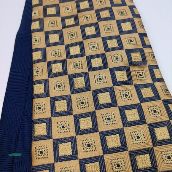 Tommy Hilfiger men's tie in gold and blue colors - Picture 6 of 6